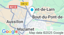 Plan Carte Stade nautique de la Lauze à Mazamet