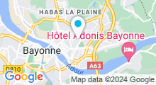 Plan Carte Piscine des Hauts de Ste Croix à Bayonne - fermée