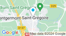 Plan Carte Centre aquabiking Cyclotonic à Rennes / Saint-Grégoire