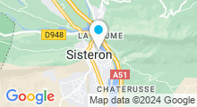 Plan Carte Plan d’eau des Marres à Sisteron