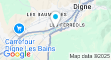 Plan Carte Plan d’eau des Ferréols à Digne-les-Bains