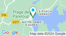Plan Carte Plage d'Arvieu-Pareloup à Notre-Dame d'Aures à Arvieu
