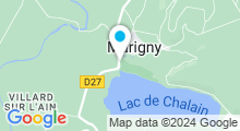 Plan Carte Plage de la Pergola - Lac de Chalain à Marigny
