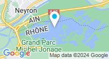 Plan Carte Baignade au Grand Parc Miribel Jonage - Plages au Lac des Eaux Bleues 