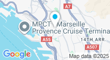 Plan Carte Piscine Nord / Madrague &agrave; Marseille - ferm&eacute;e