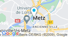 Plan Carte Piscine du Square du Luxembourg à Metz