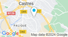 Plan Carte Centre aquabike Akouavie à Castres 
