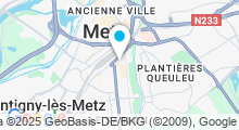Plan Carte Centre Waterbike &agrave; Metz 