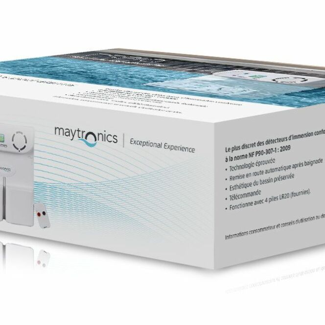 Alarme de piscine Espio dans sa boîte © Maytronics