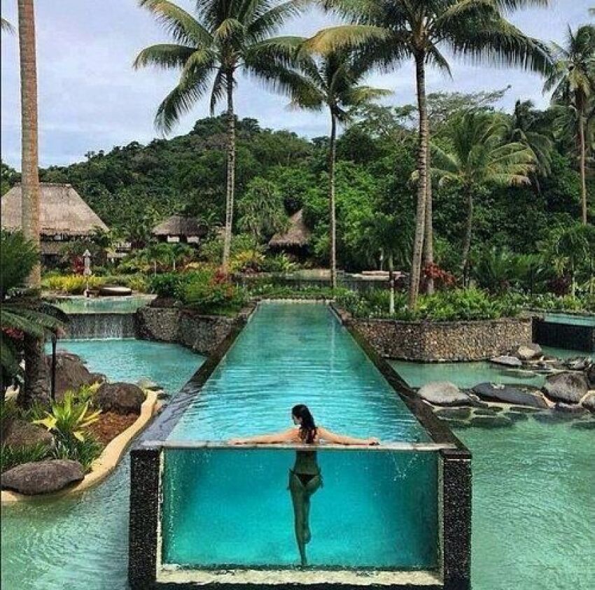 Amanda Wellsh, mannequin, a notamment partagé cette photo du Laucala Island Resort&nbsp;&nbsp;