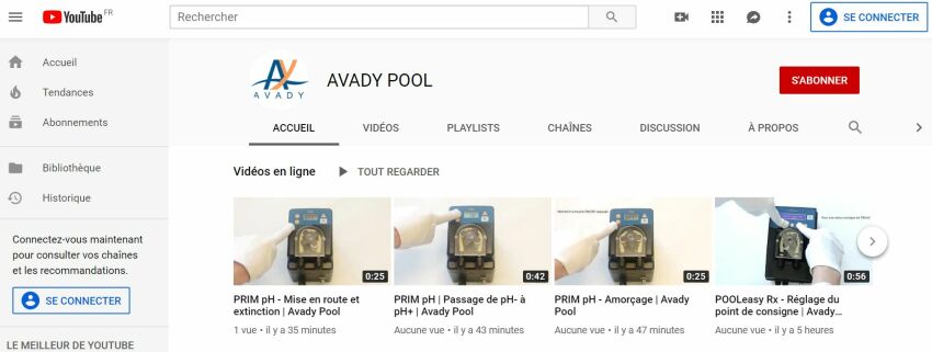 Avady Pool lance sa chaîne Youtube&nbsp;&nbsp;