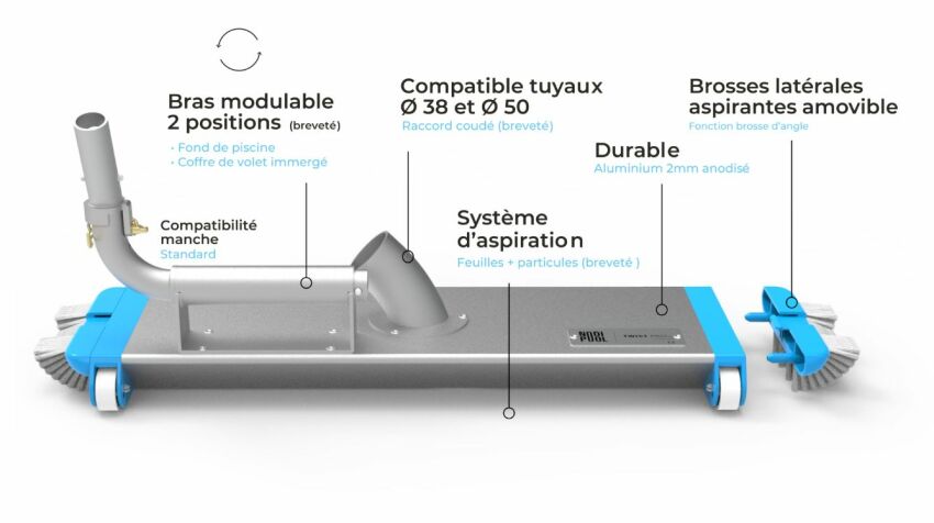 Balai de piscine Twist Pro, par Nodipool&nbsp;&nbsp;