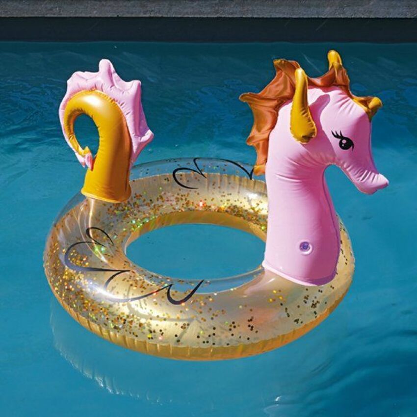 Bouée hippocampe pailletée 