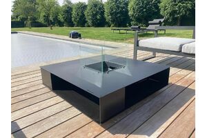 Brasero Fire Table acier carbone laqué noir