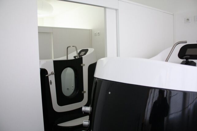 Cabine d'aquabiking du centre Waterbike Pelleport de Paris Cabine d'aquabiking du centre Waterbike Pelleport de Paris