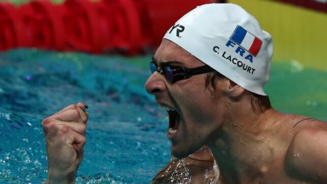 Camille Lacourt remporte l'or sur le 50m dos aux Mondiaux de natation de Budapest