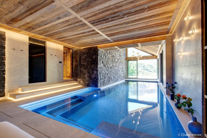 Catégorie Piscine Intérieure, Trophée Or, Chalet Menor, Meribel (73) - Architecte : Fabienne Gros&nbsp;&nbsp;