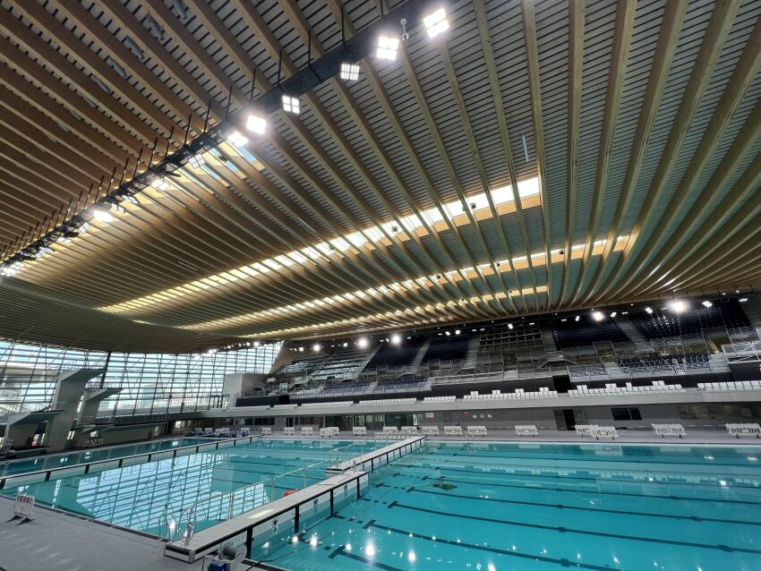 Centre Aquatique Olympique de Saint-Denis, qui accueillera notamment les épreuves de natation artistique, de plongeon, et les phases qualificatives du water-polo&nbsp;&nbsp;