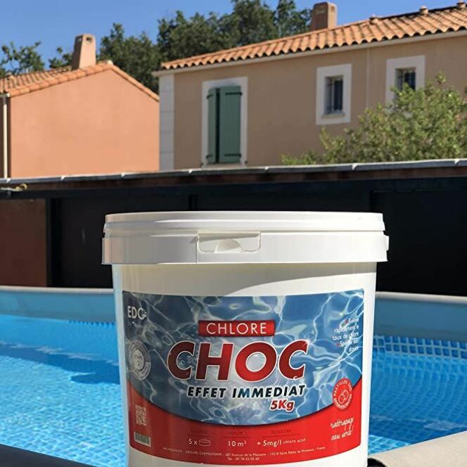 Chlore Choc Piscine - Granulés - Seau 5 kg © EDG