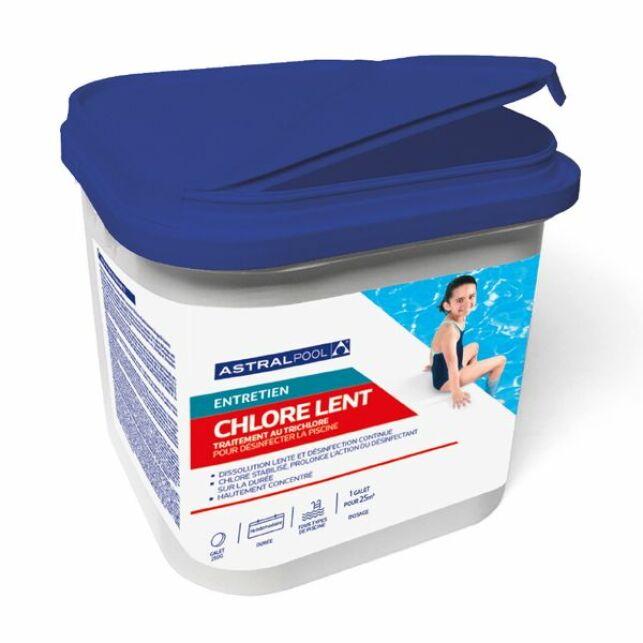 Chlore lent en galet de 250 g - 1 kg Astralpool