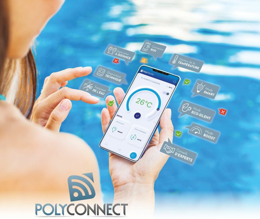 Contrôler sa pompe à chaleur piscine à distance avec Polyconnect&nbsp;&nbsp;