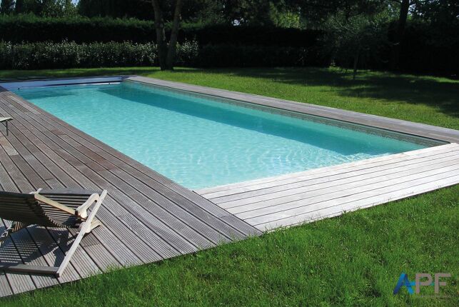 Liner de piscine gris clair