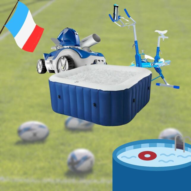 Habillez votre jardin et votre piscine de bleu pour supporter l'Equipe de France !