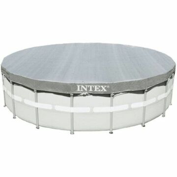 Couverture de piscine ronde Deluxe Intex Piscine 488 cm 28040 - Gris