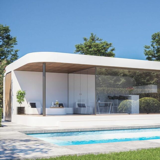Le pool house Curv apporte une touche design durable