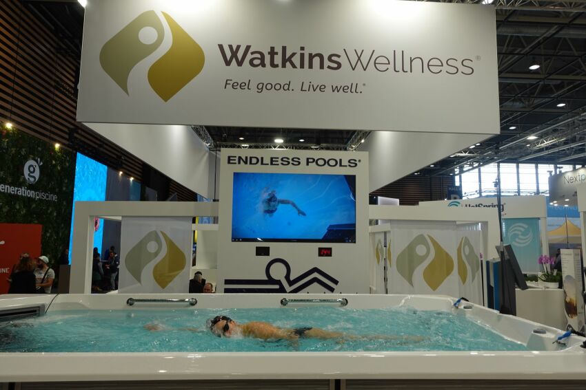 Découvrez les avantages du spa de nage sur le stand 4A108 de Watkins Wellness&nbsp;&nbsp;
