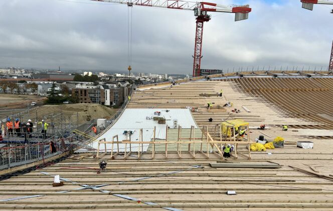 Des travaux de grande envergure pour la construction du Centre Aquatique de Saint-Denis en vue des Jeux Olympiques © BECI BTP