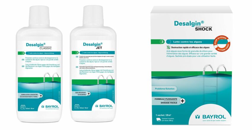 Produits anti-algues Desalgin® CLASSIC, Desalgin® JET et Desalgin® SHOCK&nbsp;&nbsp;