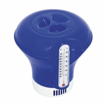 Bestway - Distributeur de chlore flottant réglable avec thermomètre