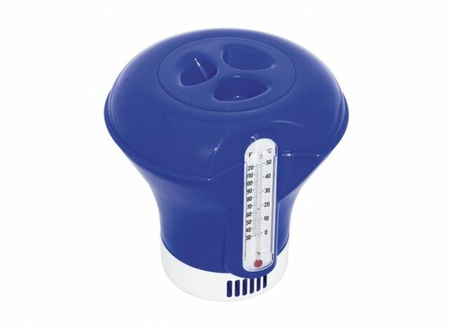 Grâce au thermomètre intégré du distributeur de chlore par Bestway, vous pourrez contrôler la température de votre eau en permanence