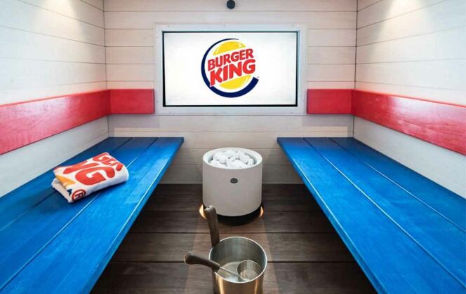 L'intérieur du sauna Burger King © Burger King