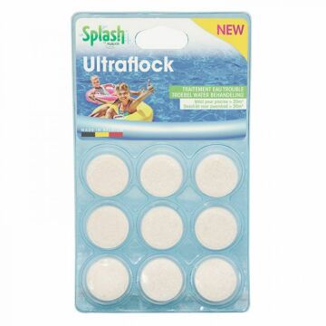 Floculant SPLASH Ultraflock Galet pour piscine 9 Pcs - blanc