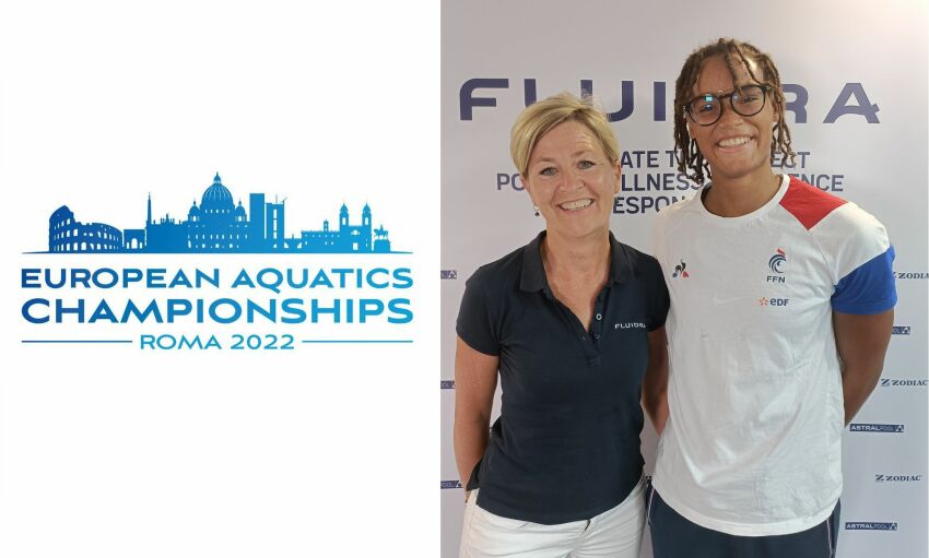 Fluidra aux côtés d'Analia Pigrée lors des Championnats d'Europe de Natation 2022 à Rome&nbsp;&nbsp;