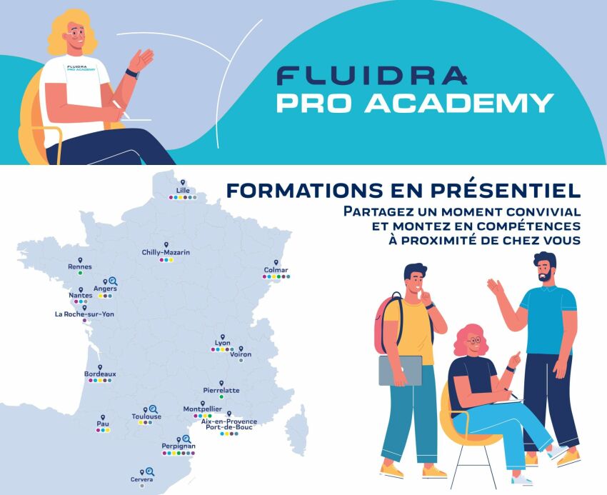 Fluidra Pro Academy : calendrier des formations piscine 2022-2023
&nbsp;&nbsp;
