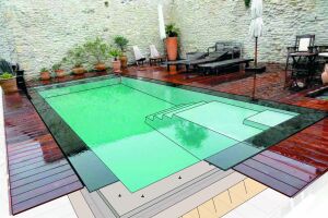 Génération Piscine : une piscine coque miroir dans votre jardin