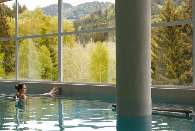 Bassin intérieur du Nature-Spa de la Cheneaudière