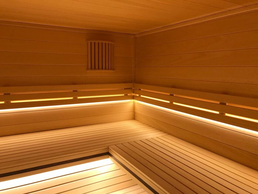 Intérieur d'un sauna Aquilus&nbsp;&nbsp;