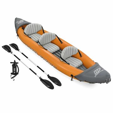 Ensemble de kayak gonflable Hydro-Force Rapid 3 personnes Bestway - Jaune