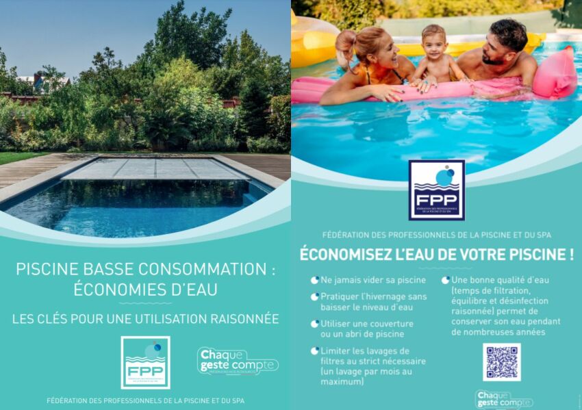 La FPP lance une campagne d'information pour sensibiliser les propriétaires de piscines à la bonne gestion de l'eau &nbsp;&nbsp;