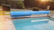 La manivelle d'une b&acirc;che de piscine