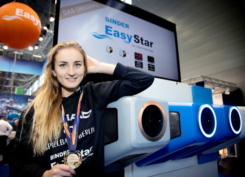 La nageuse Elena Krawzow a démontré la puissance et facilité d’utilisation d’HydroStar lors de l’Aquanale 2019.&nbsp;&nbsp;