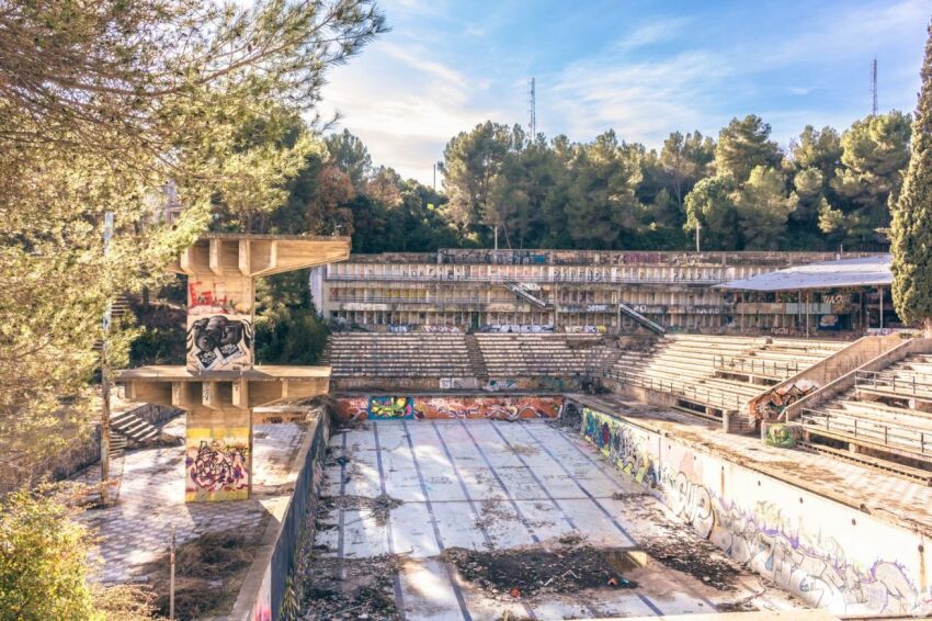 La piscine Olympique de la Vega, immortalisée par des explorateurs urbains&nbsp;&nbsp;