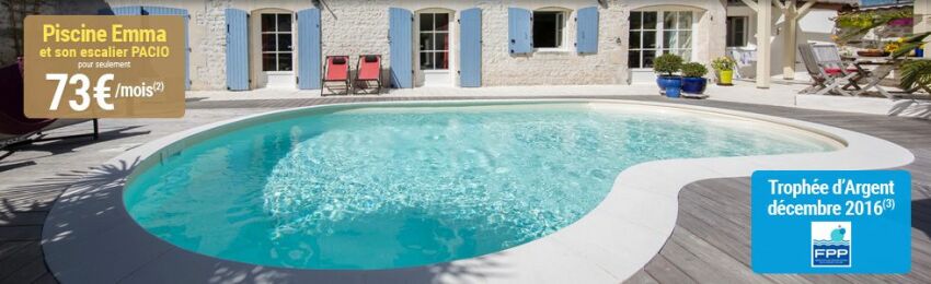 La piscine Waterair Emma avec son escalier Pacio, à 73€ par mois&nbsp;&nbsp;