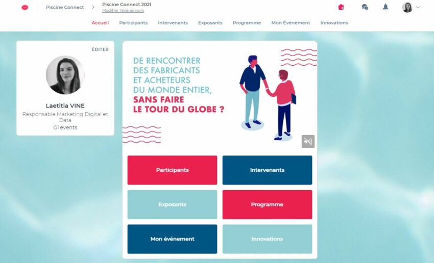 La plateforme Piscine Connect, créée spécialement pour cet événement&nbsp;&nbsp;