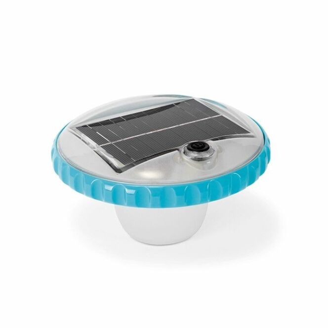 Bénéficiez de la batterie solaire de la lampe flottante d'INTEX pour illuminer votre piscine de manière éco-responsable  © INTEX