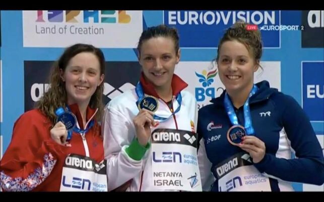 Lara Grangeon en bronze sur le podium des championnats d'Europe à Netanya